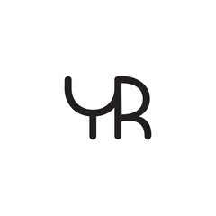 Obraz premium initial letter rounded logo modern