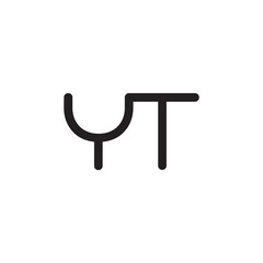 initial letter rounded logo modern