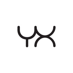 initial letter rounded logo modern