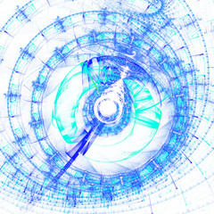 Fototapeta premium 3D surreal illustration. Sacred geometry. Mysterious psychedelic relaxation pattern. Fractal abstract texture. Digital artwork graphic astrology magic 