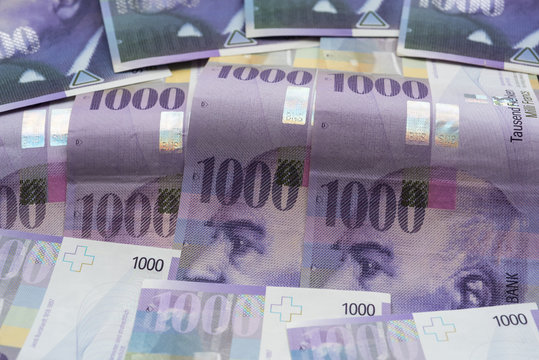 one thousend swiss fanc note