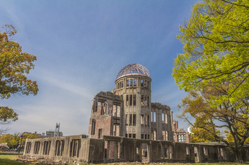 Fototapeta premium Atomic bomb memorial in Hiroshima Japan