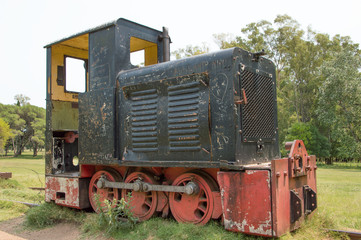 old locomotive stationed in the park