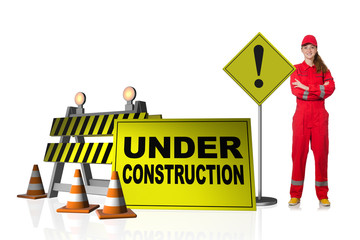 Concept of under construction for your webpage