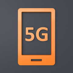 5G -fifth generation network speed technology symbol