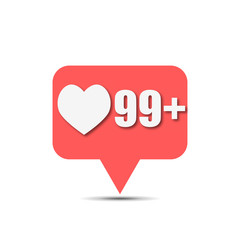 The notification window 99+