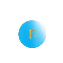 Bitcoin in bubble Symbol, vector illustration.