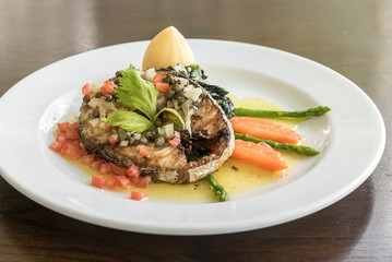 Fried mackerel Steak