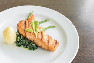 Fried Salmon Steak