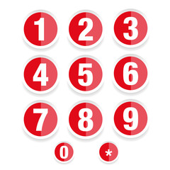 Number set vector label