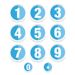 Number set vector label