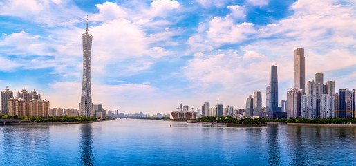 Obraz premium Skyline of urban architectural landscape in Guangzhou