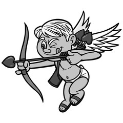 Cupid Illustration - A vector cartoon illustration of a Valentine's Day Cupid Mascot.