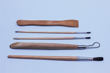 Collection of paintbrush of different size