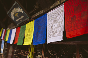 Flags in Nepal.