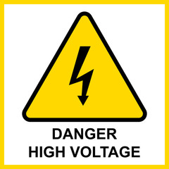 danger high voltage sign vector