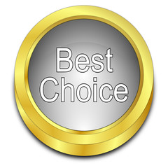 Best Choice button - 3D illustration