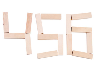 Numeral wooden isolation