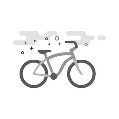 Fototapeta premium Low rider bicycle icon in flat outlined grayscale style. Vector illustration.