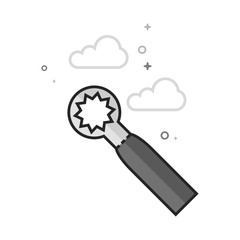 Bicycle tools icon in flat outlined grayscale style. Vector illustration.