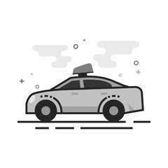 Safety car icon in flat outlined grayscale style. Vector illustration.