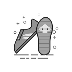 High heels icon in flat outlined grayscale style. Vector illustration.