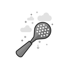 Spatula icon in flat outlined grayscale style. Vector illustration.