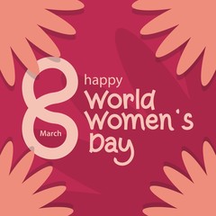 Happy World Women's Day Logo Vector Template Design