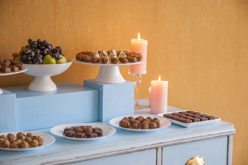 Dessert table for a wedding party