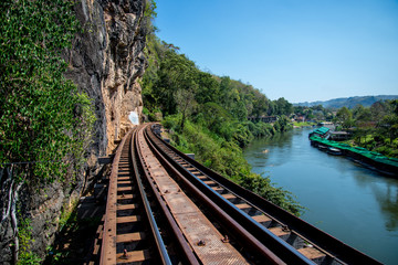 Obraz premium Death railway in Thailand