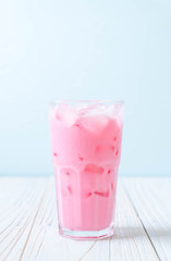 pink strawberry milkshake