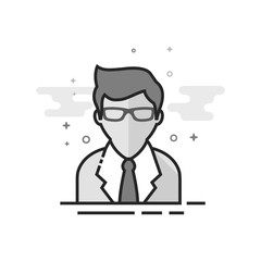 Shirt icon in flat outlined grayscale style. Vector illustration.