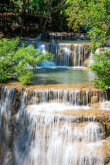 Huay mae khamin waterfall in Kanchanaburi Thailand
