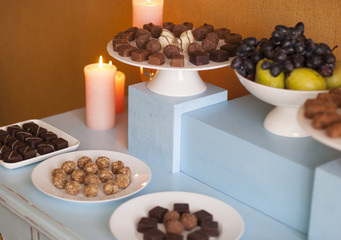 Dessert table for a wedding party