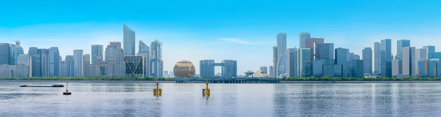 Skyline of urban architectural landscape in Hangzhou