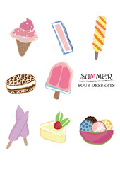 ice cream and dessert collection