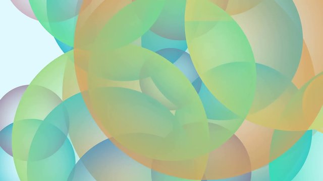 Loopable bubble abstract background template different color. 4K top view 3D illustration