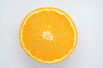 Orange against a white background