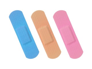 Various Colored Strips of ADHESIVE BANDAGES PLASTER - Medical Equipment