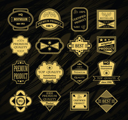 Collection of labels. Luxury design. Premium quality labels