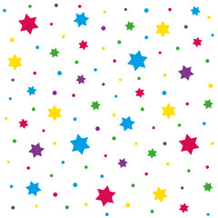 Fototapeta na wymiar Stars and polka dot pattern