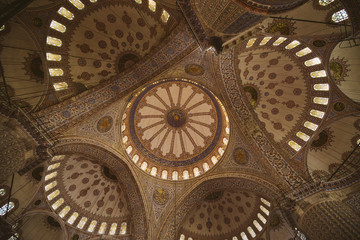 Naklejka premium Interior Blue Mosque in Istanbul.