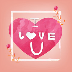 white love message paper  on pink hearts   with White frame for Design on pink background,Valentine's day,Vector illustration eps 10