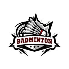 Swoosh Badminton Logo Vector