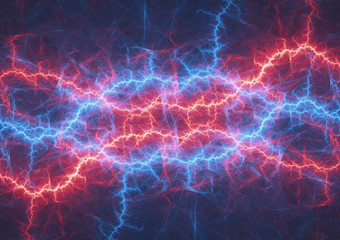 Fire and ice lightning, electrical plasma background