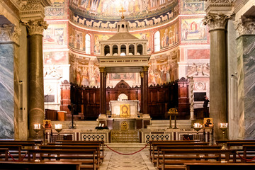 December 24, 2017. Interior shot of Basilica di Santa Maria in T