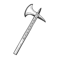 medieval knight ax icon