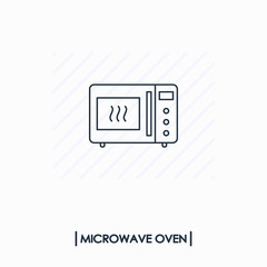 Microwave oven outline icon isolated