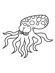 blick böse gefährlich oktopus tentakel unterwasser tintenfisch riesenkrake kraken comic cartoon design clipart