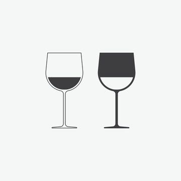 Glass of Wine Vector Icon